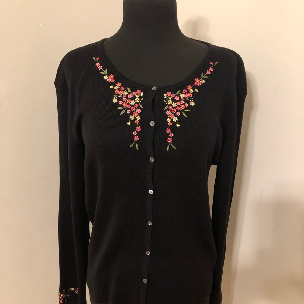 Ann Taylor black detailed sweater